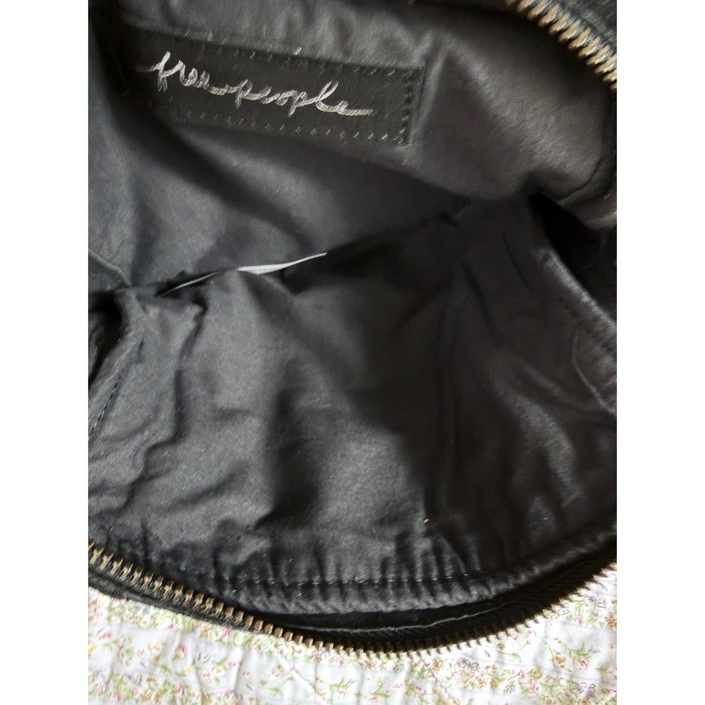 NEW Free People Black Cow Suede Cornell Crossbody Bag Western Boho Shell Detail - Picture 8 of 12